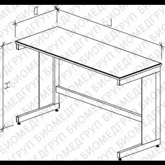 Стол лабораторный высокий, 1200х750х900, столешница Мон. Керамогранит