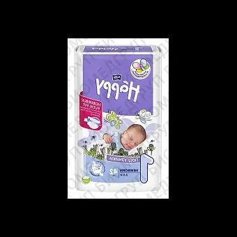 Подгузники  детские  Happy   Newborn, вес 25кг., 42 шт.