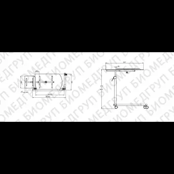 Прикроватный столик на роликах 10.ME.1828