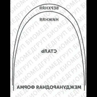 Дуги ортодонтические международная форма верхние INT NiTi TA U .021x.025/.53x.64