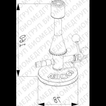 Горелка Теклю газовая с откидным клапаном, природный газ, Bochem, 7150