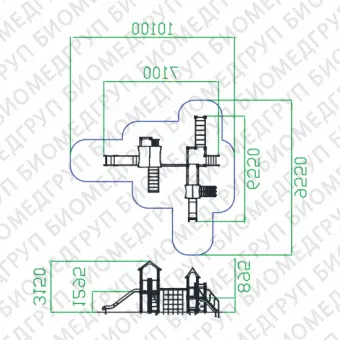Игровой комплекс Спортивный городок тип1