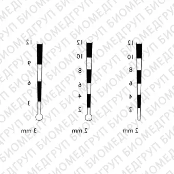 LM 520B  зонд пародонтологический со шкалой 2 мм, окончание  шарик