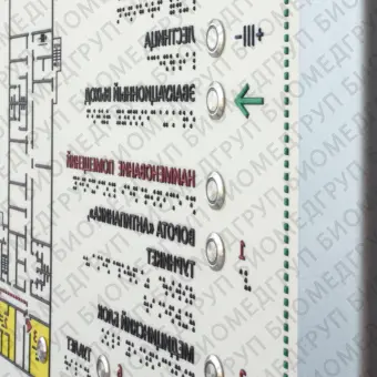 Тактильнозвуковая мнемосхема Лабиринт 610х470 на конференц стойке