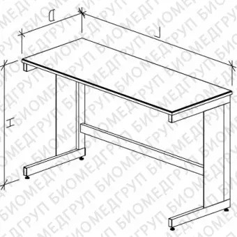 Стол лабораторный высокий, 1200х750х900, столешница керамика KS12 эконом
