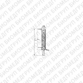 Холодильникдефлегматор, L 475 мм, L1 550 мм, шлиф КШ 29/32, диаметр 52 мм, Россия, 3107