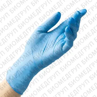 BENOVY, Перчатки нитриловые, неопудренные, голубые, 50 пар