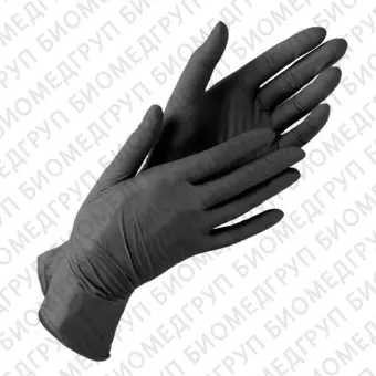 BENOVY, Перчатки нитриловые, черные, 50 пар