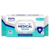 Smart medical, Салфетки дезинфицирующие, 100 шт