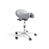 Эрготерапевтический специальный стул-седло, большое сиденье, large seat, винил, со спинкой