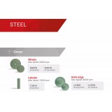 Полир STEEL Обработка NiCr-сплавов и сплавов драг/мет. 1шт. Reddish Stone (R46N1N 22 мм х 3 мм Зеленый Колесо)