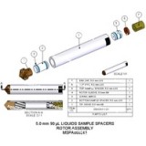 Ротор в сборе, 5,0 мм, 90 мкл, жидкости; Включает втулку ротора, приводной наконечник, переднюю и заднюю прокладки и крышку